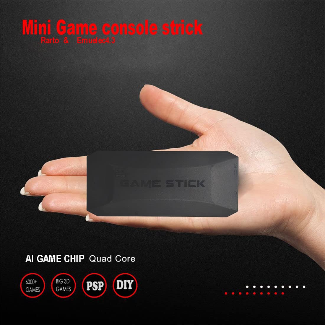 Newcomer M16 Game Stick, Retro Handheld Game Console with 20,000 Games, HD 4K 64G Plug and Play Video Games for TV