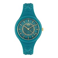 Versus Versace Fire Island Collection Luxury Womens Watch Timepiece with a Green Strap Featuring a Green Case and Green Dial