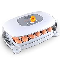 Incubator for Hatching Eggs, 24-50 Eggs Automatic Poultry Hatcher Machine with Humidity control, Egg Turning, Egg Candler, Temperature Control for Hatching Chickens Quail Duck Goose Turkey