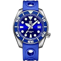 Men Diver Watch, Mens Automatic Watches Mechanical Wristwatch Turtle 200m Water Resistant C3 Luminous Chronograph Ceramic Bezel Sapphire Mirror NH35