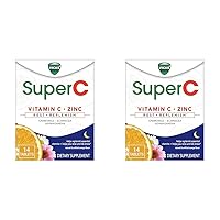 Super C Nighttime Daily Supplement to Rest and Replenish with Vitamin C, B Vitamins, and a Blend of Quality Herbal Extracts, Coated to be Easy to Swallow, from The Makers of Vicks, 28 ct (Pack of 2)