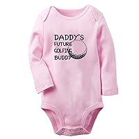 Daddy's Future Golfing Buddy Funny Rompers Newborn Baby Bodysuits Infant Jumpsuits Outfits Long Sleeves Clothes