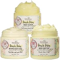 Beach Baby Body Scrub, Whipped Bath Soap & Shave Cream and Shea Body Butter Bundle