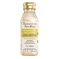 Creme of Nature Pure Honey Moisturizing Dry Defense Shampoo with Coconut Oil & Shea Butter, For Damaged Hair, 12.07 Fl Oz (Pack of 1)