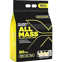 All Mass Post Workout Gainer, High Calorie, Mass Gainer, Protein Powder, Vanilla - 12 Pound (Pack of 1)