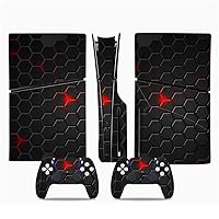 Controller Faceplate & Protective Shell Cover for Sony PS5 Slim Disc Edition,Console Accessories Cover Skins for Playstation 5 Slim,Console Wrap Cover Vinyl Sticker Decals for Sony PS5 Console (42)