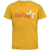 West Coast Nautical Star Gold Adult T-Shirt - Medium