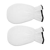 Lurrose 1 Pair Paraffin Wax Mittens Paraffin Heated Hand SPA Mittens Gloves Polyester Hot Wax Hand Therapy Mitts Elastic Opening Insulated Essential Oil Skin Care Gloves (White)