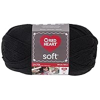 RED HEART Soft Yarn, Black