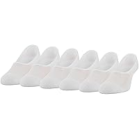 Peds Womens Zoned Cushion Mid Cut No Show Socks, 6-Pairs