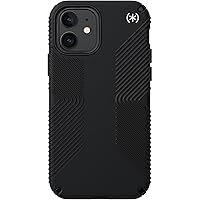 Speck iPhone 12 Case - Drop Protection Fits iPhone 12 Pro & iPhone 12 Phones - Scratch Resistant, Slim Design with Added Grip & Soft Touch Coating - Black, White Presido2