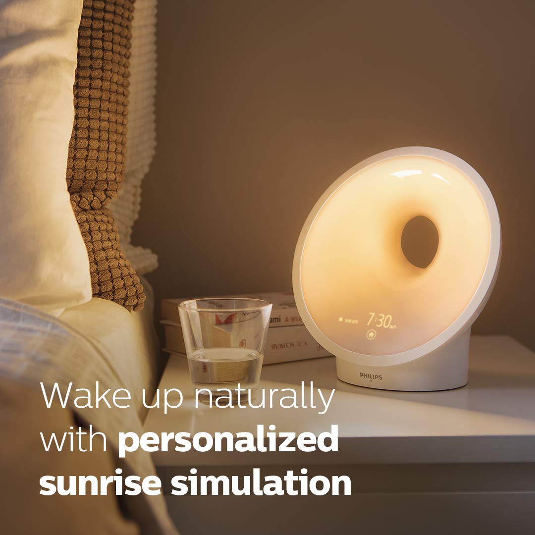 Philips SmartSleep Connected Sleep and Wake-Up Light, Personalized Sunrise and Sunset, SleepMapper App Enabled, Sleep Environment Tracking, HF3670/60
