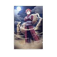 JTIYOPOE Anime Poster Cartoon Cool Gaara Canvas Hanging Painting Wall Art Decoration Poster Canvas Wall Art Prints for Wall Decor Room Decor Bedroom Decor Gifts 16x24inch(40x60cm) Unframe-style