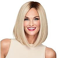 Raquel Welch Current Events Long Textured Bob Wig, Average Size Cap, SS613 Shaded Platinum