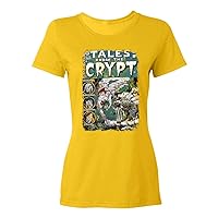 Horror Crypt Comic Ladies Crewneck T-Shirt