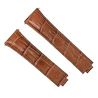 Ewatchparts LEATHER WATCHBAND STRAP FOR ROLEX DAYTONA 16518 16519 116520 116523 LONG BROWN