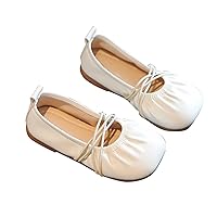 Girls Marry Jane Shoes Toddler Soft Sole Solid Color Princess Sneakers for Party or Daily Kids Faux Leather Sandals