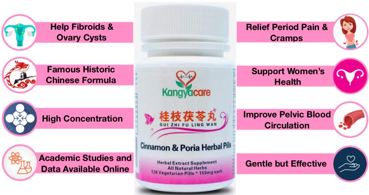 [Kangyacare] GUI Zhi Fu Ling Wan - Cinnamon & Poria Pills - Natural Cycle Relief - Help Menstrual Cramps, Pelvic Cramping, Bloating, Period Pain - Promote Women's Health - 100% Natural (1 Bottle)