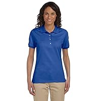 Jerzees Women's 4 Pearl Buttons Collar Polo Shirt, X-Large, Royal