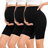 Hi Clasmix Maternity Shorts Over Belly- Pregnancy Biker Shorts with Pockets Active Athletic Yoga Short Pants Summer Clothes