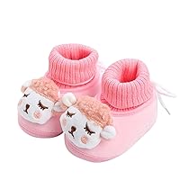 Winter Children Toddler Shoes Boys and Girls Floor Shoes Elastic Band Comfortable Warm Cute Cartoon Size 4 Girls Shoes
