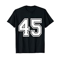 Number 45 Varsity Sports Team Jersey 45th Birthday 45 Years T-Shirt
