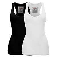 Zenana Women's Plain Solid Color Ribbed Racerback Tank Top Shirt Plus Sizes