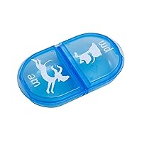 EZY DOSE Pets Daily AM/PM Pill Organizer, Vitamin and Medicine Box for Dogs, 2 Times a Day, Transparent Lids