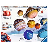 Ravensburger Solar System 540 Piece - 9 Planet 3D Jigsaw Puzzle Set for Kids and Adults - 11668 - Easy Click Technology Means Pieces Fit Together Perfectly