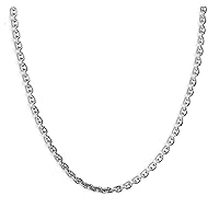 Stainless Steel Chain Necklace Silver for Men Women 16