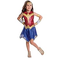 Rubie's Girl's Justice League Wonder Woman Costume, Large, Red/Blue/Gold