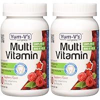 YumVs Complete Multivitamin and Multimineral for Adults Jellies, Raspberry, 60 Count (Pack of 2)
