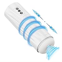 Automatic Male Masturbator Vibration for Men with 7 Thrusting & Squeezing Modes, Man Blowjob Upgraded 3D Realistic Textured Sleeve, Hands-Free Electric Pocket Pussy Stroker Adult Sex Toys & Games
