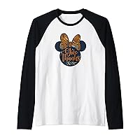 Disney Mickey And Friends Thanksgiving Fall Minnie Ears Raglan Baseball Tee