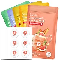 Gya Labs Combo Pack Aroma Stickers for Masks - 100% Pure Natural Essential Oil Aromatherapy Stickers to Refresh Breath for Facial Masks & Pillows, 5 Packs-60 Patches