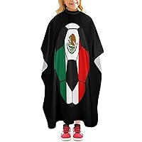Mexico Football Soccer Kids Barber Cape Cute Hair Cutting Cover Hairdressing Salon Apron Gown for Girls Boys