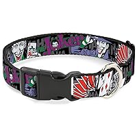 Cat Collar Breakaway The Joker Pose Cards Hahahaha Black Gray 8 to 12 Inches 0.5 Inch Wide