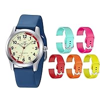 SIBOSUN Watch Bands 20mm Quick Release Silicone Watch Bands Comfortable Waterproof Watch Strap Colorful Set (5 Packs - Yellow, Green, Dark Pink, Orange, Red)