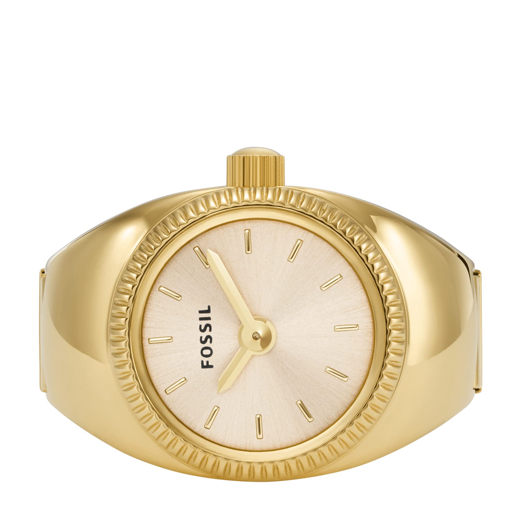 Fossil Women's Watch Ring with Two-Hand Analog Display and Stainless Steel Expansion Band