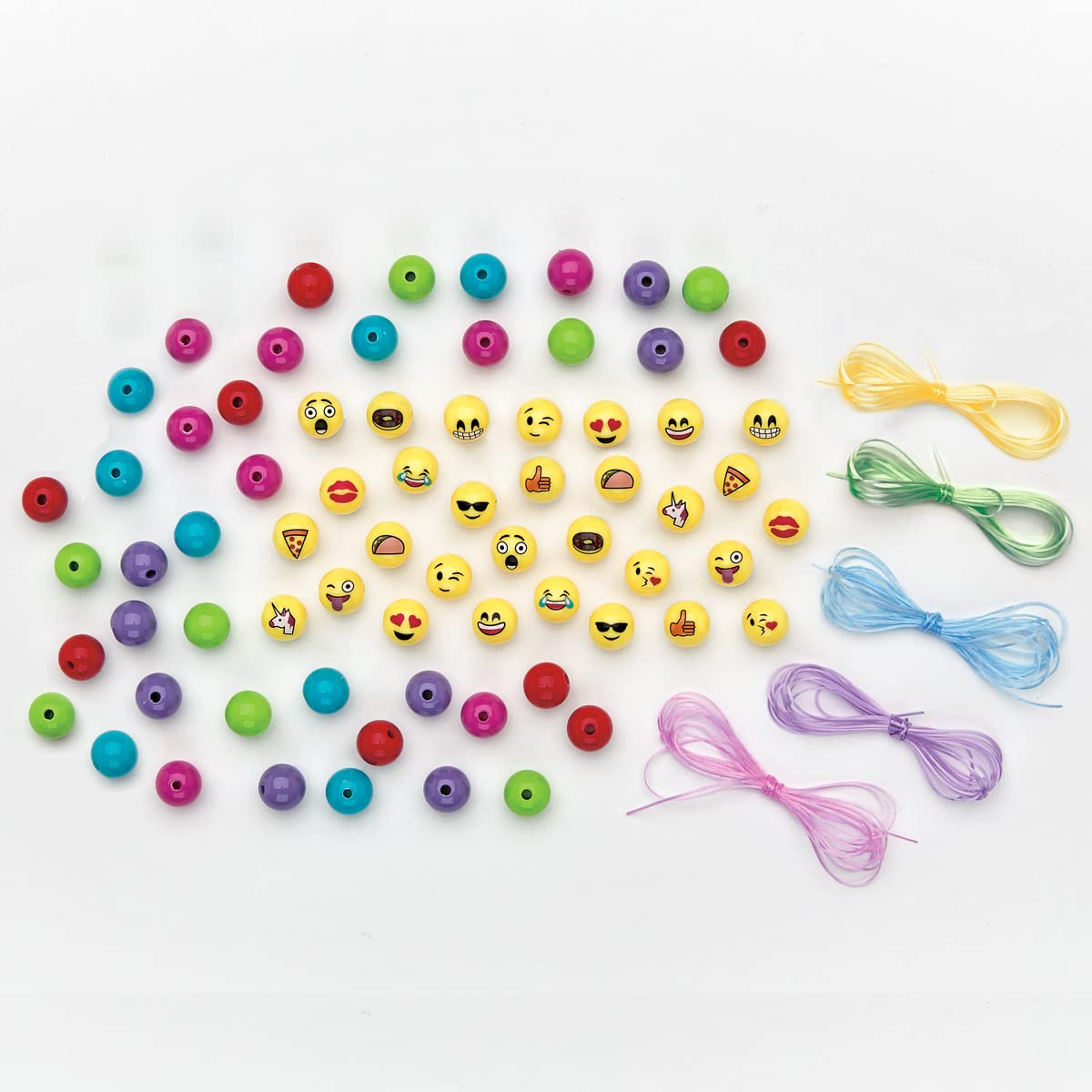 Creativity for Kids Emoji Bracelets, Makes 5 Bead Bracelets - Arts and Crafts Jewelry Making for Kids