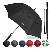 Golf Umbrella Large 58/62/68 Inch Automatic Open Golf Umbrella Extra Large Oversize Double Canopy Vented Umbrella Windproof Waterproof for Men and Women
