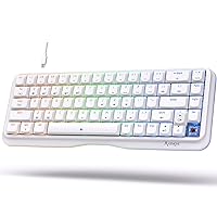 KEMOVE K68se Gaming Mechanical Keyboard,60 Percent RGB Keyboard with Brown Switch,White
