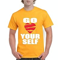 Go Love Yourself Men's T-Shirt Tee X-Large Gold