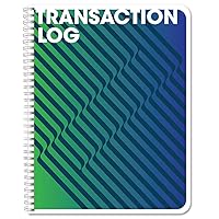 BookFactory Transaction Log Book/Transactions Notebook/Ledger/Register - Wire-O, 100 Pages, 8.5