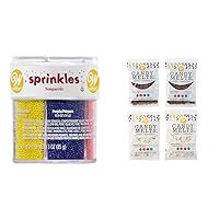 Wilton Nonpareils 6 Mix Sprinkle Assortment Baking Supplies, 3/(85 g) & Light Cocoa and Bright White Candy Melts Candy Set, Vanilla & Chocolate Candy Melts