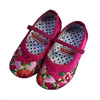 Baby Girl Butterfly Embroidery Shoes Children Girl Cute Sandal Flat Shoe Cheongsam Cloth Shoe