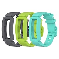 3-Pack Bands Compatible with Fitbit Ace 2 Replacement Strap for Kids