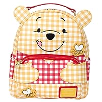 Loungefly Winnie the Pooh Gingham Mini Backpack OrangeWhiteRed