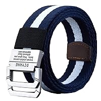 Flygo Mens Canvas Web Belt Double D-Ring Buckle 1.5