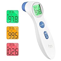 Thermometer for Adults and Kids, Digital Infrared Thermometer for Home with Fever Alarm, FSA HSA Eligible,1s Reading and 3-Color Indicator, No-Touch, Accurate